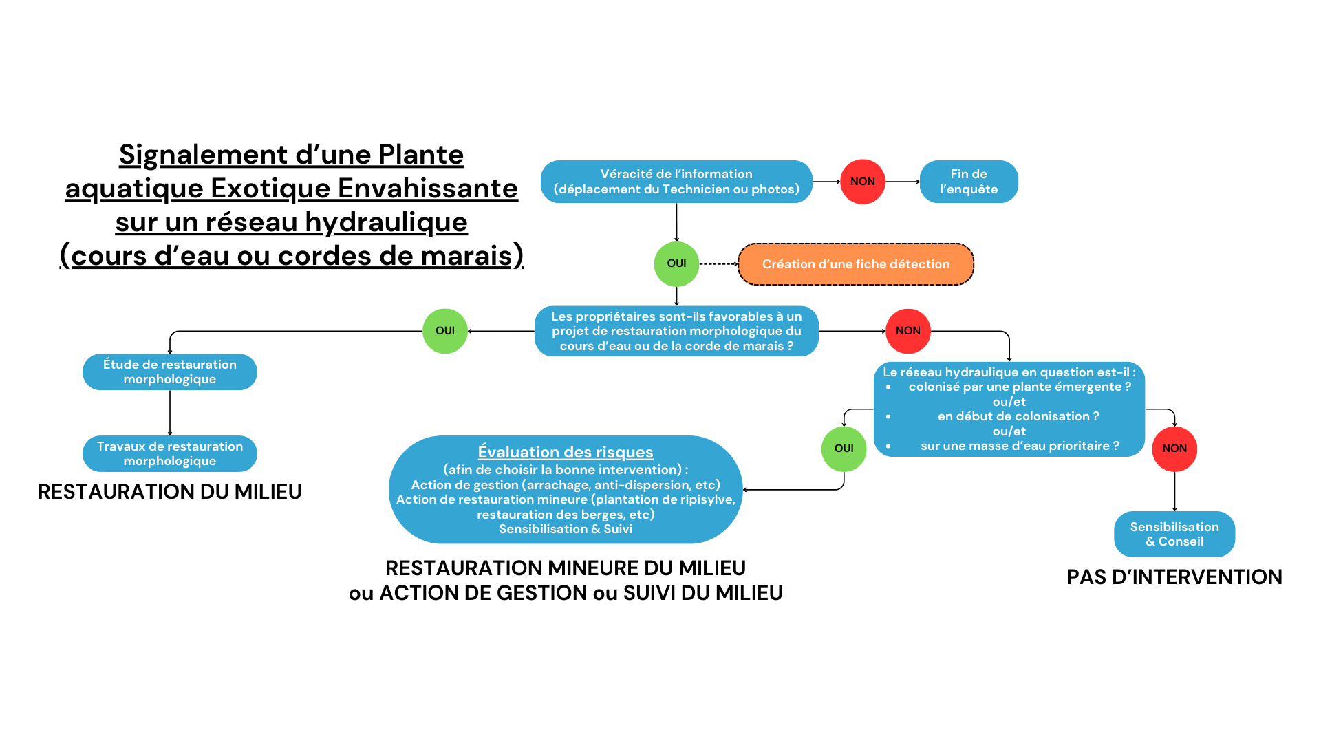 Signalement d’une Plante aquatique Exotique Envahissante sur un réseau hydraulique (cours d’eau ou cordes de marais)